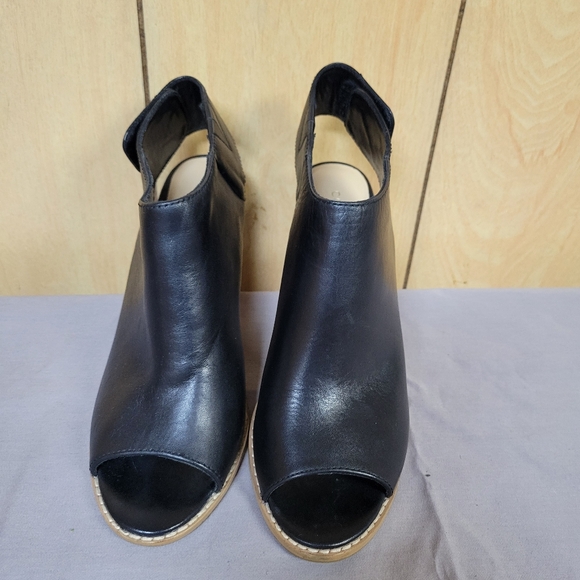 Cole Haan Leather Peep Toe Booties - Picture 4 of 9